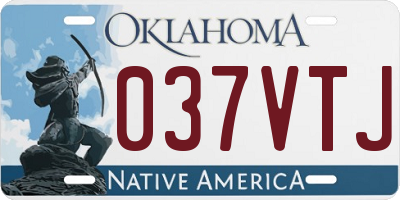 OK license plate 037VTJ