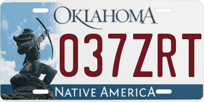 OK license plate 037ZRT
