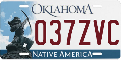 OK license plate 037ZVC