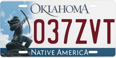 OK license plate 037ZVT
