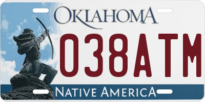 OK license plate 038ATM