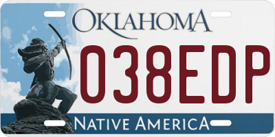 OK license plate 038EDP