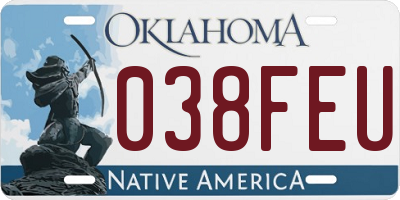 OK license plate 038FEU