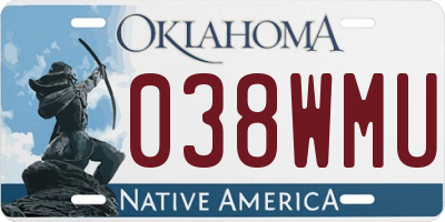 OK license plate 038WMU