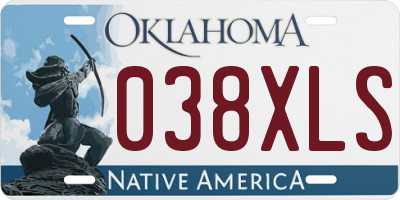 OK license plate 038XLS
