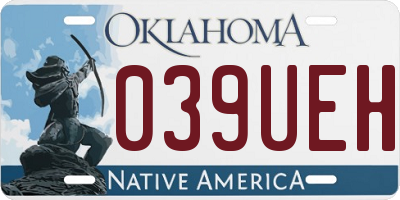OK license plate 039UEH