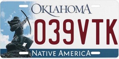 OK license plate 039VTK