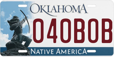 OK license plate 040BOB