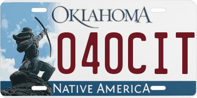 OK license plate 040CIT