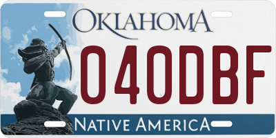 OK license plate 040DBF