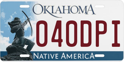 OK license plate 040DPI
