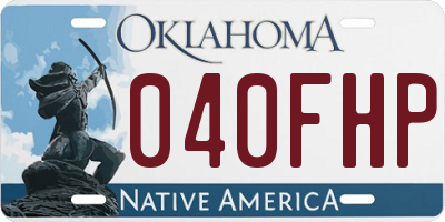 OK license plate 040FHP