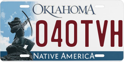 OK license plate 040TVH
