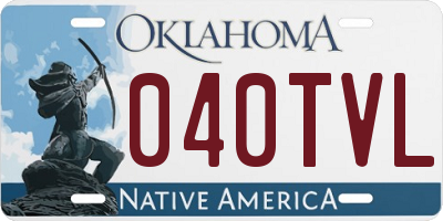 OK license plate 040TVL