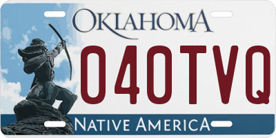 OK license plate 040TVQ