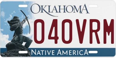 OK license plate 040VRM