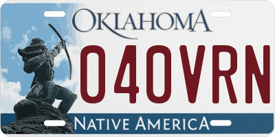 OK license plate 040VRN