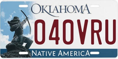 OK license plate 040VRU
