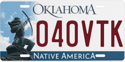 OK license plate 040VTK