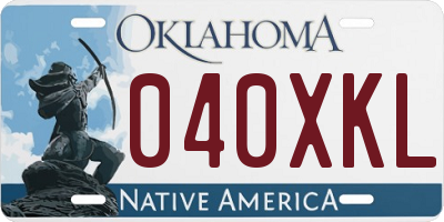 OK license plate 040XKL