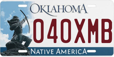 OK license plate 040XMB