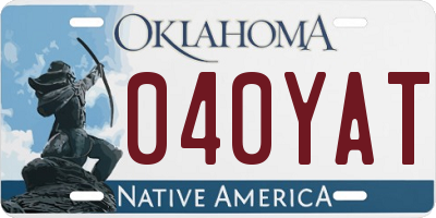 OK license plate 040YAT