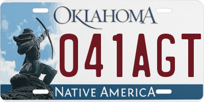 OK license plate 041AGT