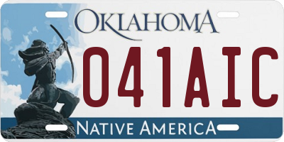 OK license plate 041AIC