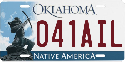 OK license plate 041AIL