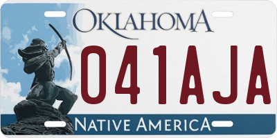 OK license plate 041AJA