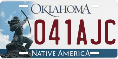 OK license plate 041AJC