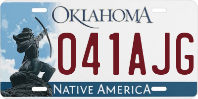 OK license plate 041AJG