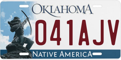 OK license plate 041AJV