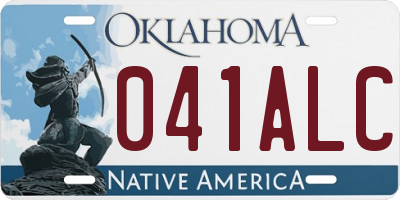 OK license plate 041ALC