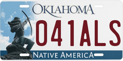 OK license plate 041ALS