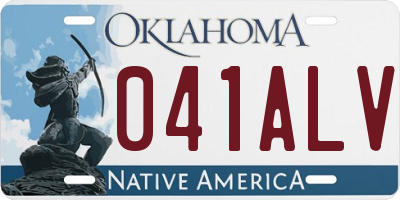 OK license plate 041ALV