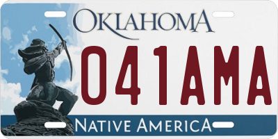 OK license plate 041AMA