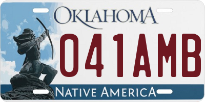 OK license plate 041AMB