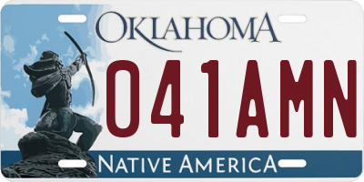 OK license plate 041AMN