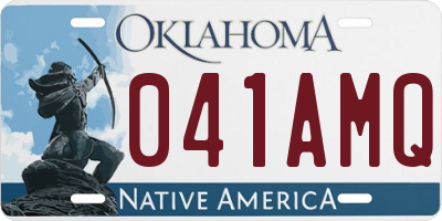 OK license plate 041AMQ