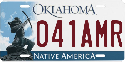 OK license plate 041AMR
