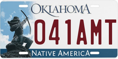 OK license plate 041AMT