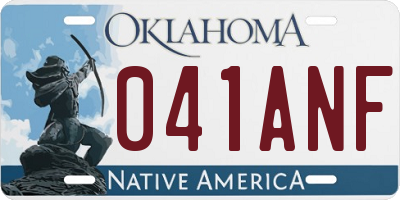 OK license plate 041ANF