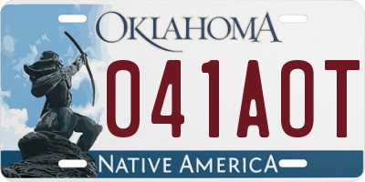OK license plate 041AOT