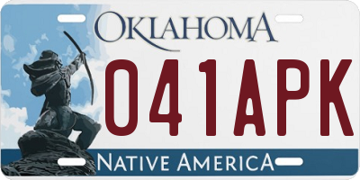 OK license plate 041APK