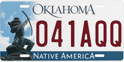 OK license plate 041AQQ
