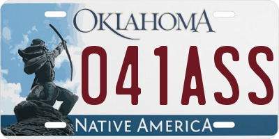 OK license plate 041ASS