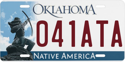OK license plate 041ATA
