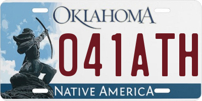 OK license plate 041ATH