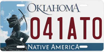 OK license plate 041ATO